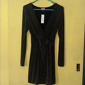NWT black, silver and gold dress. Will accept offers!